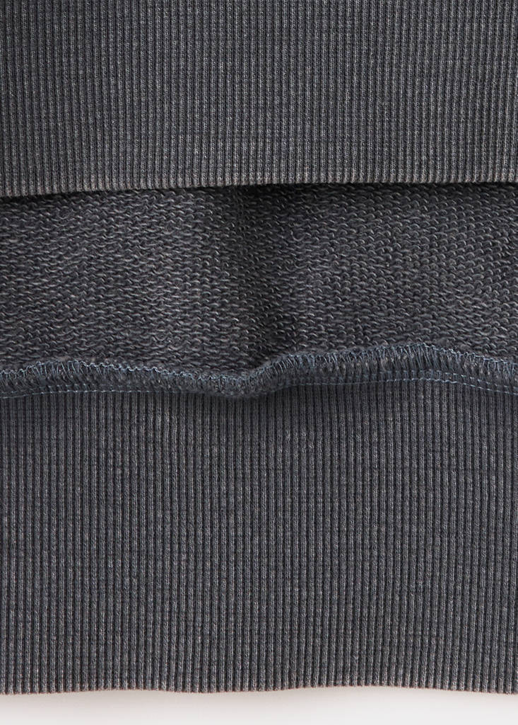 Printed cotton sweatshirt — Charcoal