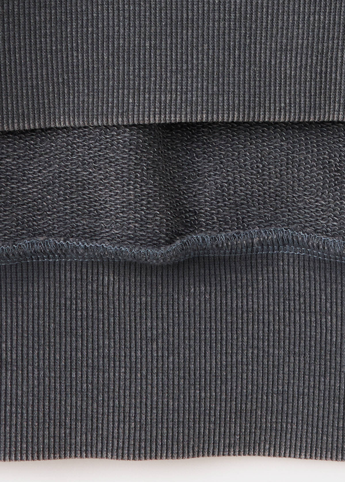 Printed cotton sweatshirt — Charcoal