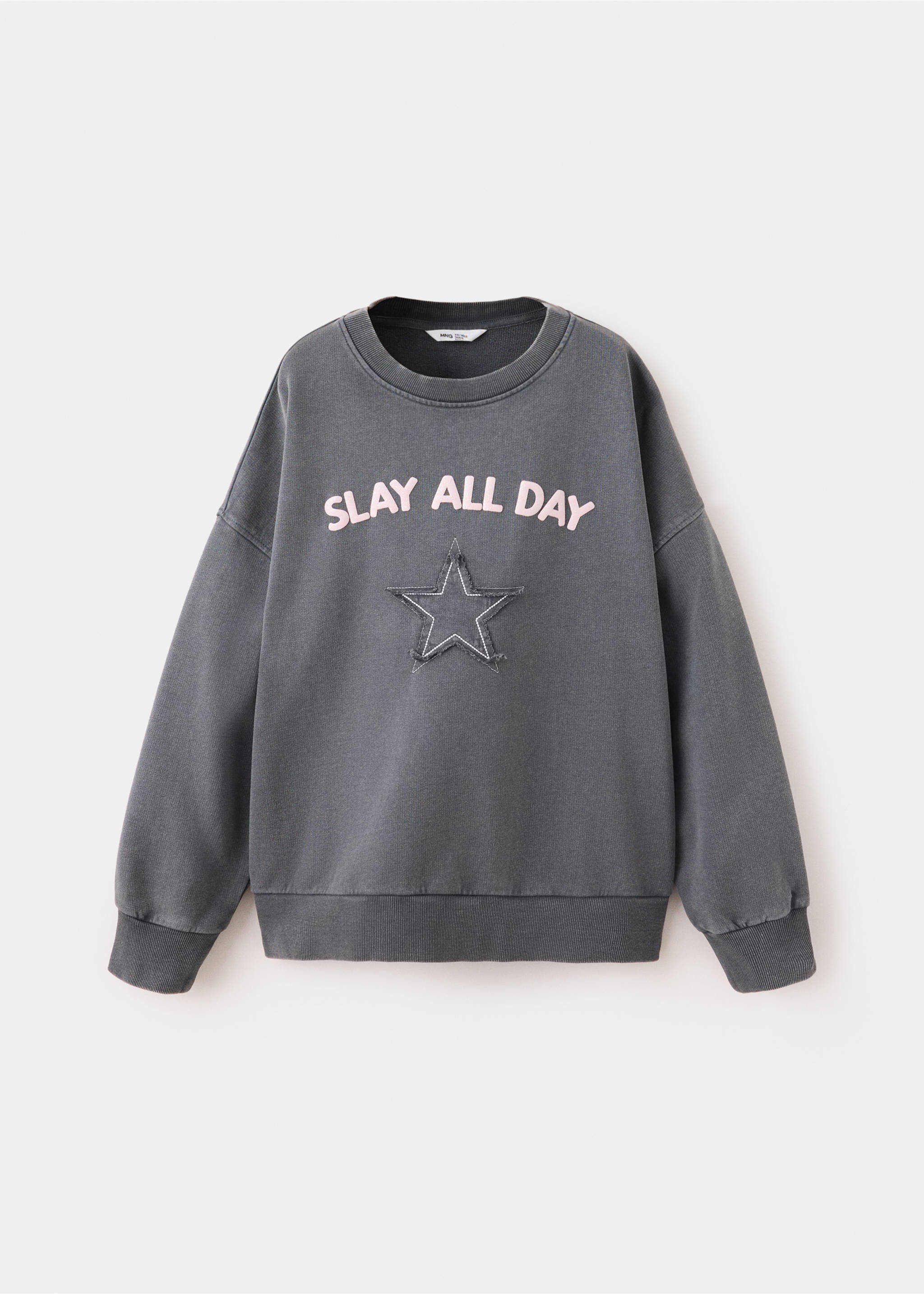 Printed cotton sweatshirt - Article without model, Charcoal. Ref: 37023309-00.