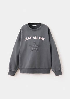 Printed cotton sweatshirt — Charcoal 2