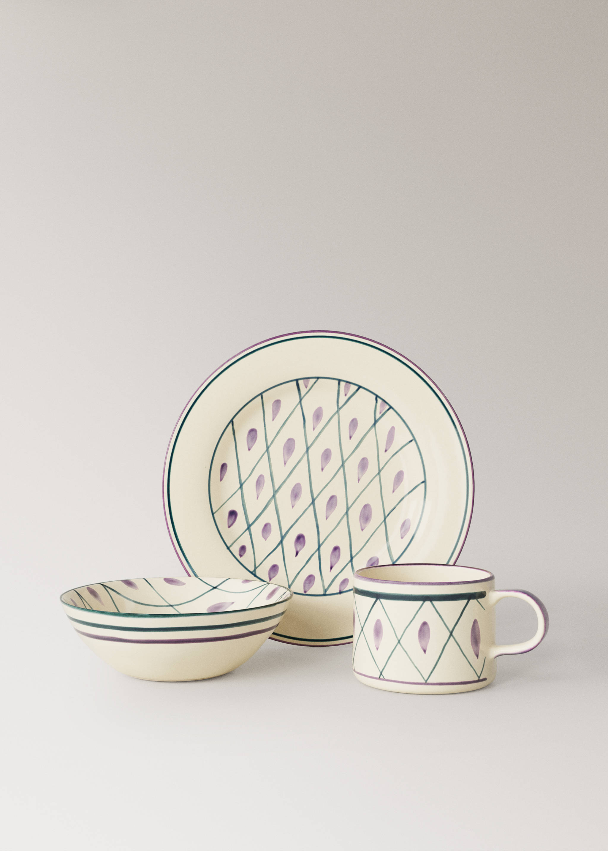 Decorative droplet stoneware bowl - Details of the article 3