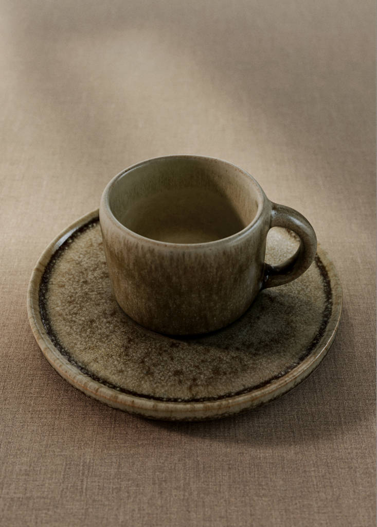 Large matte stoneware mug — Medium Brown
