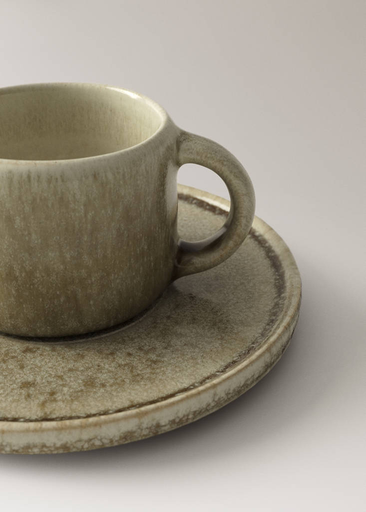 Large matte stoneware mug — Medium Brown