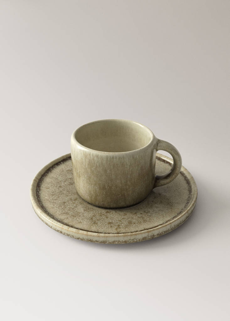 Large matte stoneware mug — Medium Brown