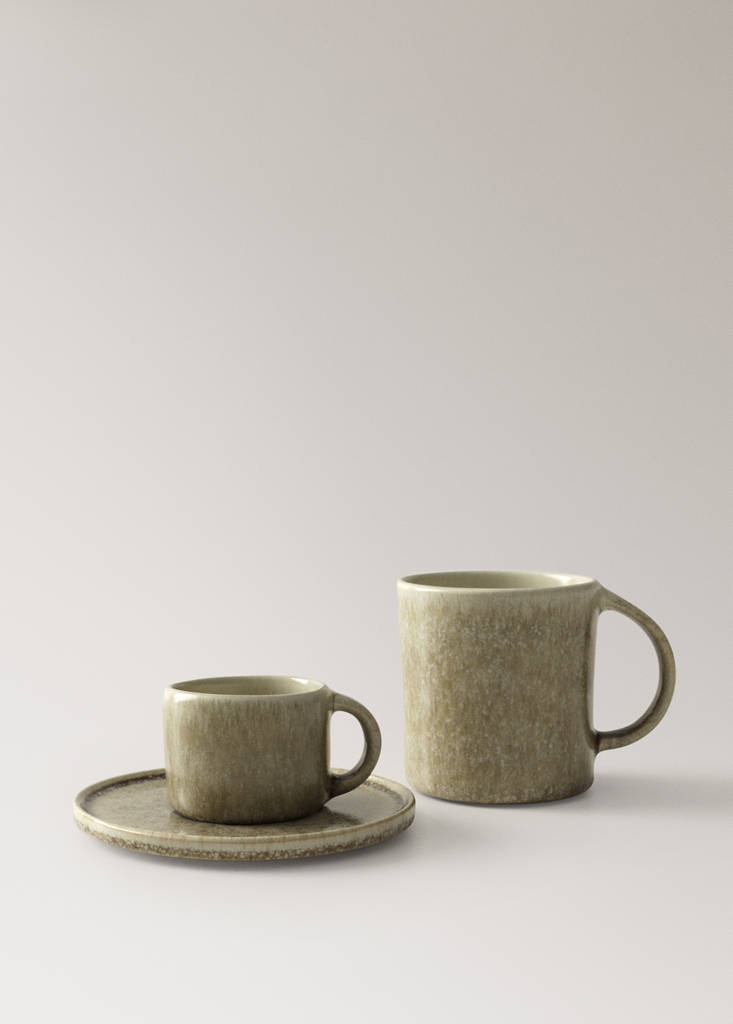 Large matte stoneware mug — Medium Brown