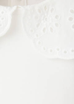 Cotton baby collar playsuit — Off White 2