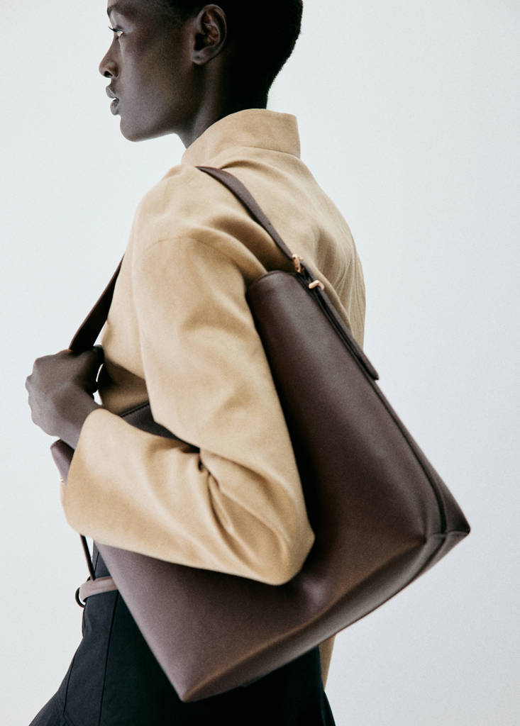 Large bucket bag buckle — Chocolate