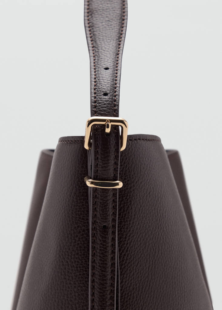 Large bucket bag buckle — Chocolate