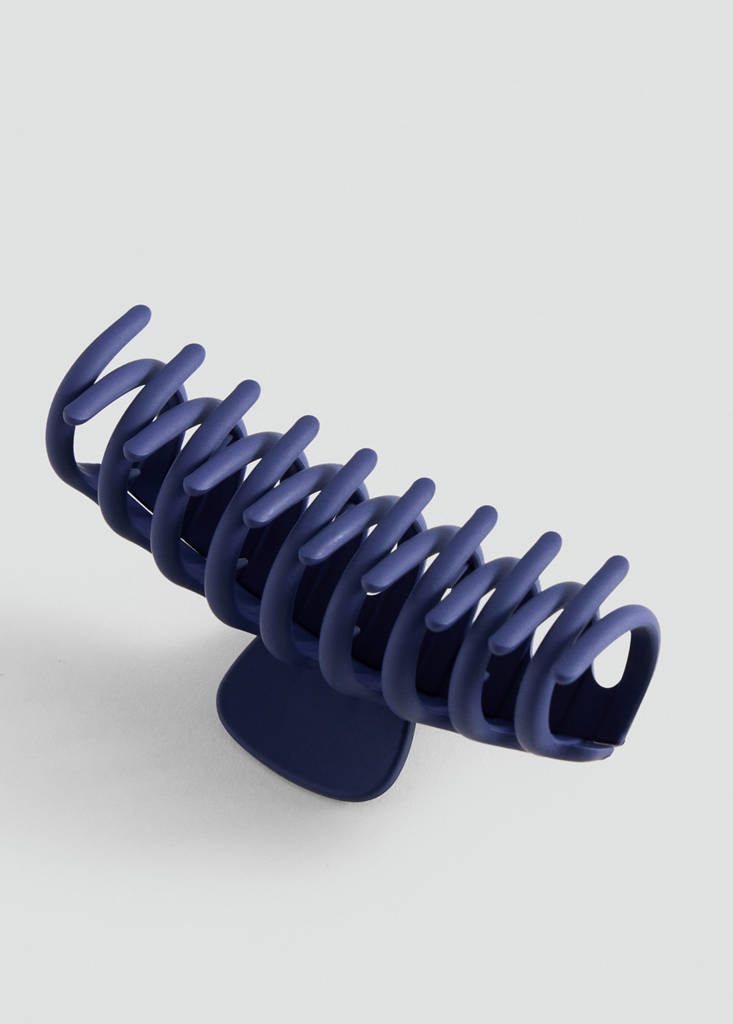 Matte finish hair clip — Navy