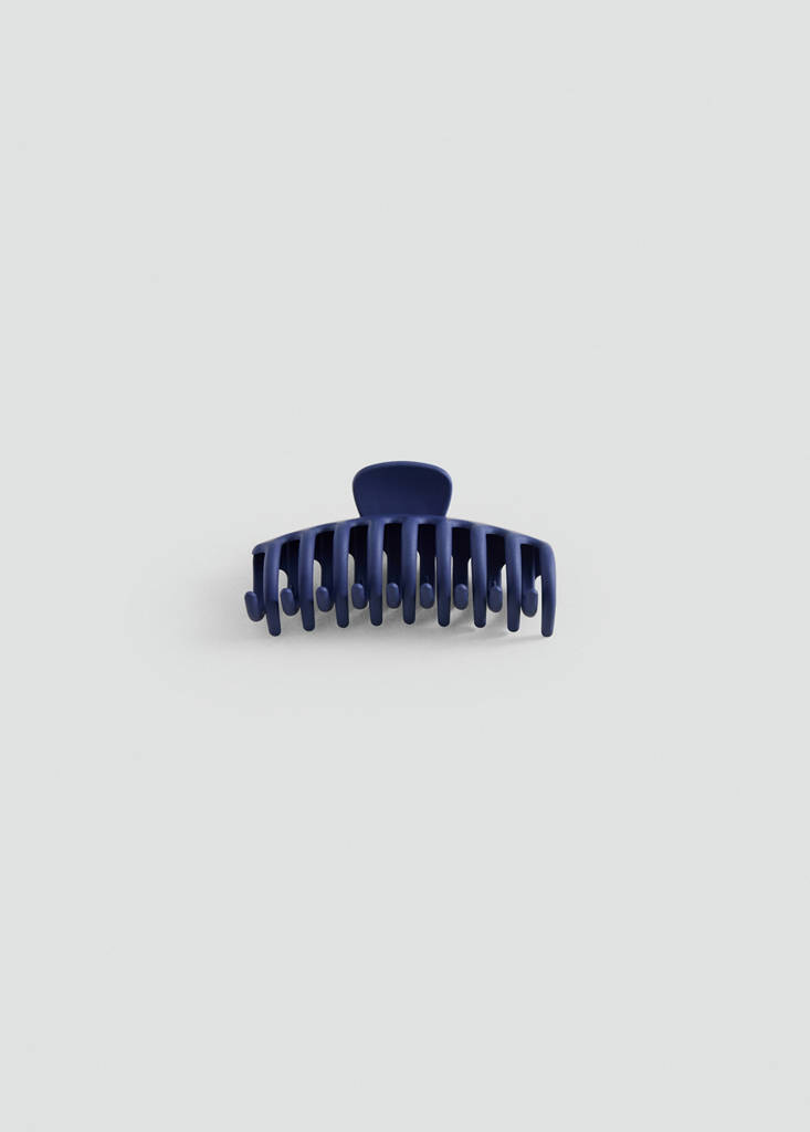 Matte finish hair clip — Navy