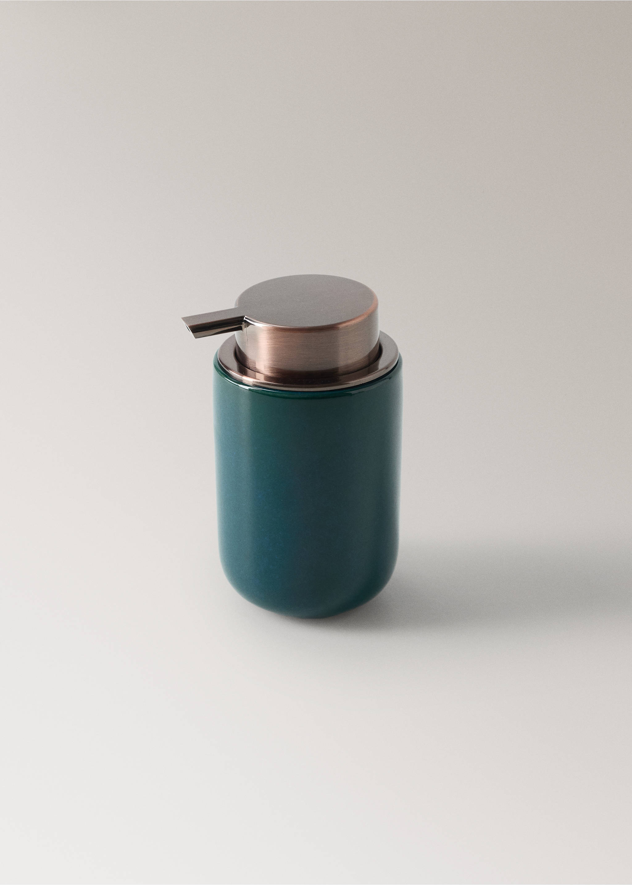 Ceramic soap dispenser - Details of the article 2, Petrol Blue. Ref: 37023859-00.