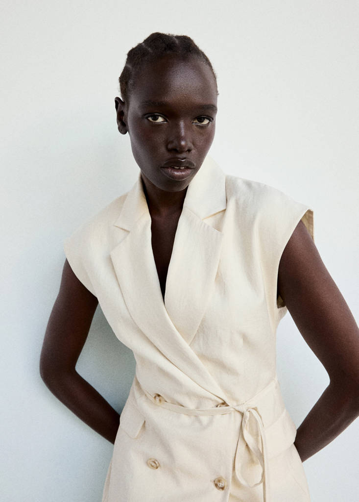 Double-breasted belted dress - thumbnail 5