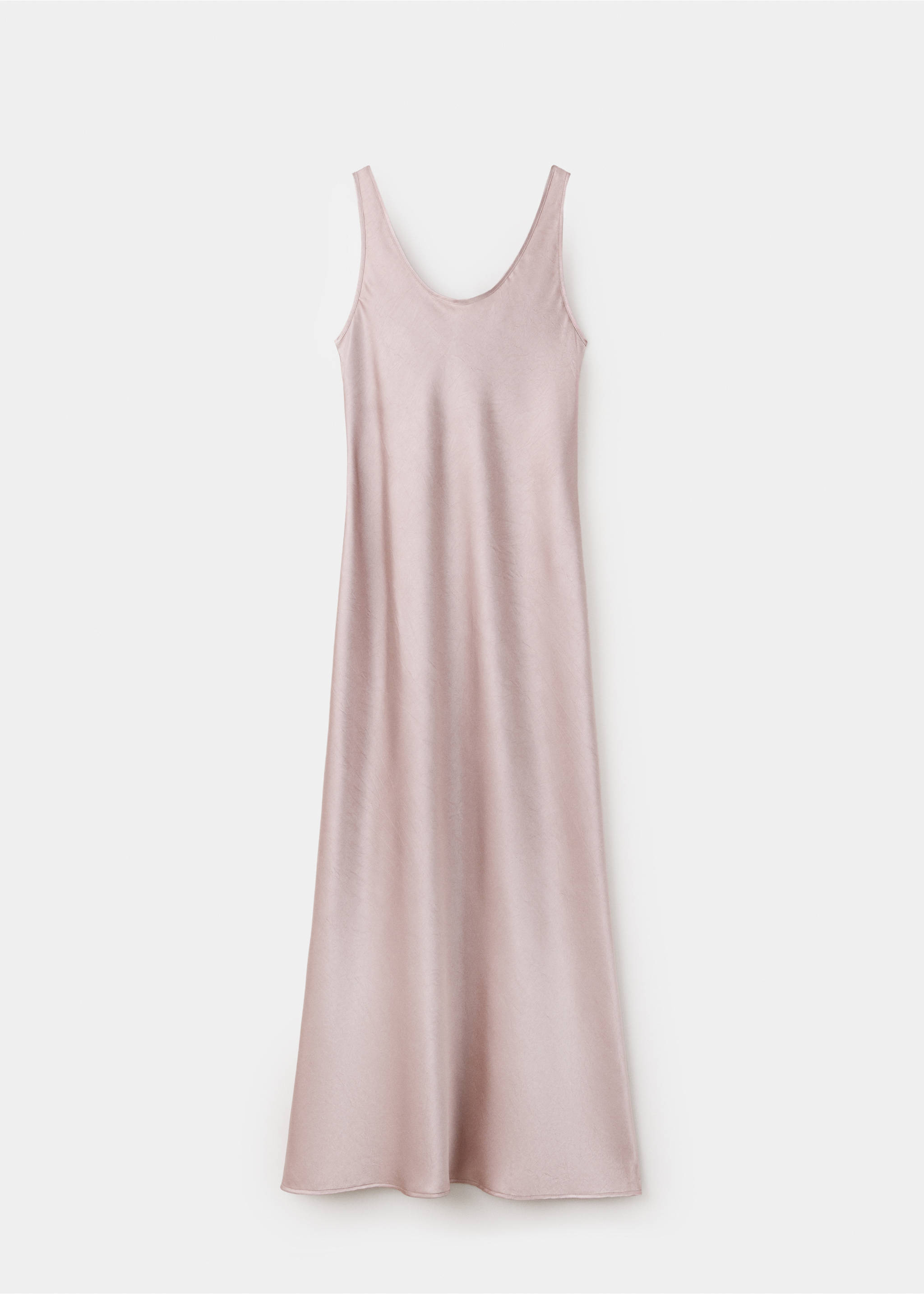 Robe satinée bretelles - Article sans modèle, Rose pastel. Ref: 37023861-00.