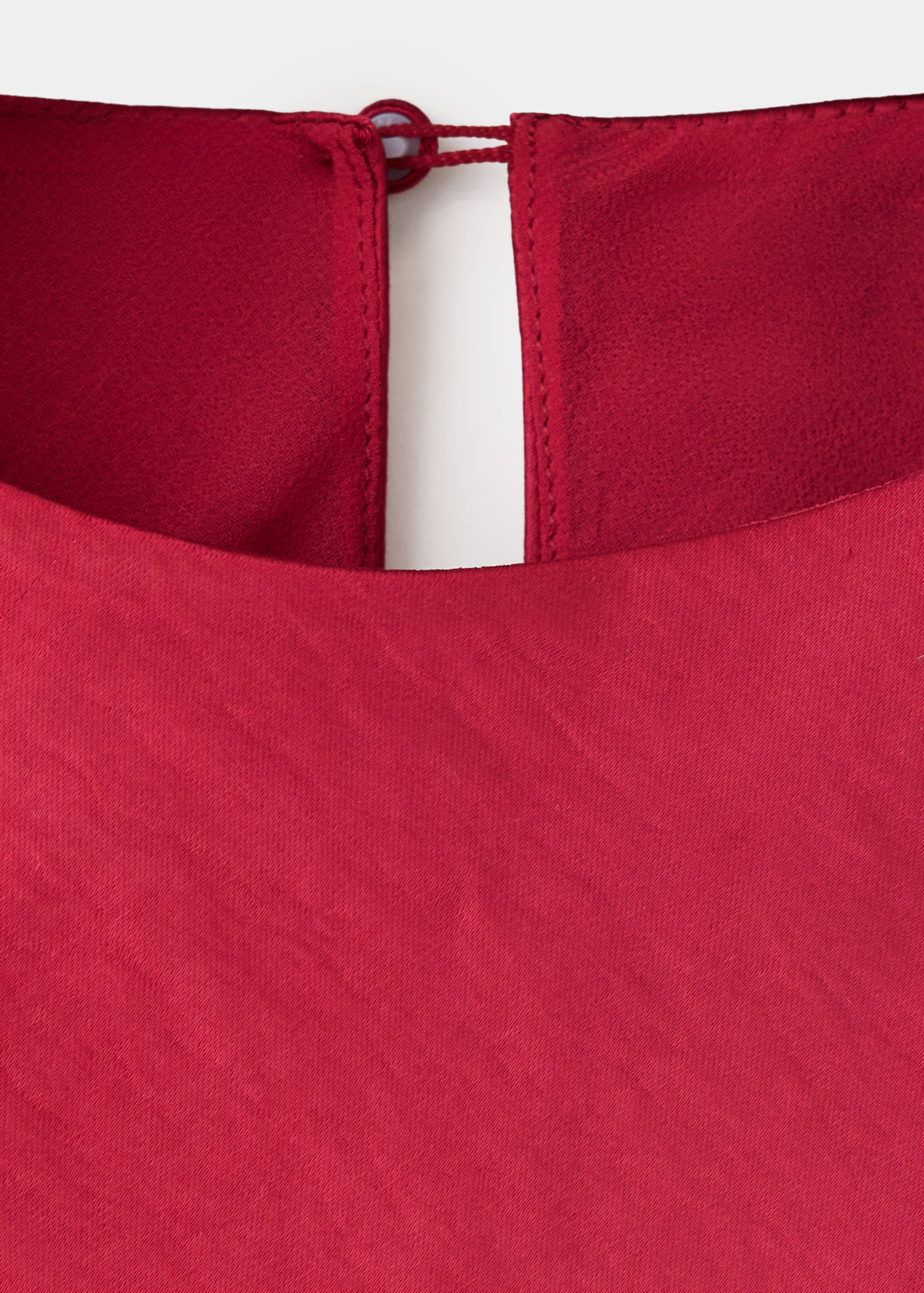Satin dress with shoulder pads - Details of the article 8