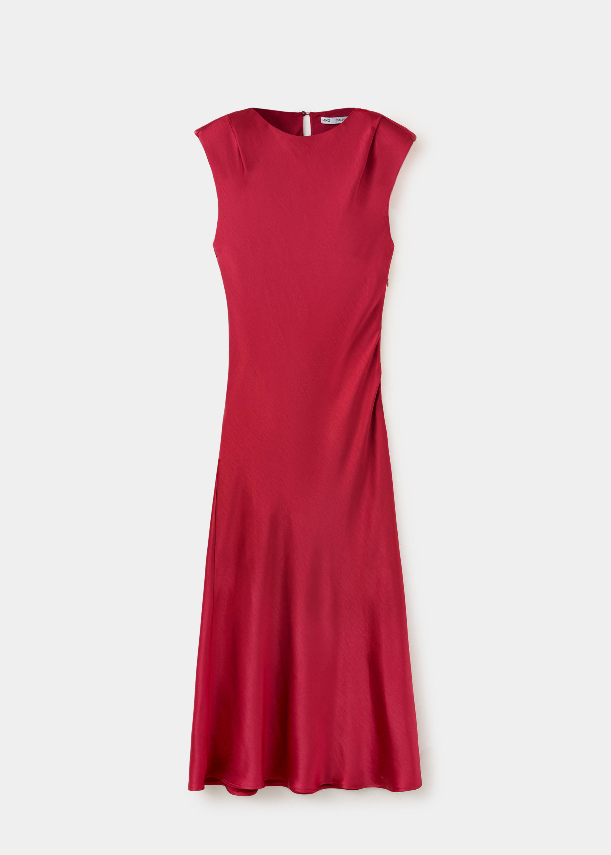 Satin dress with shoulder pads - Article without model