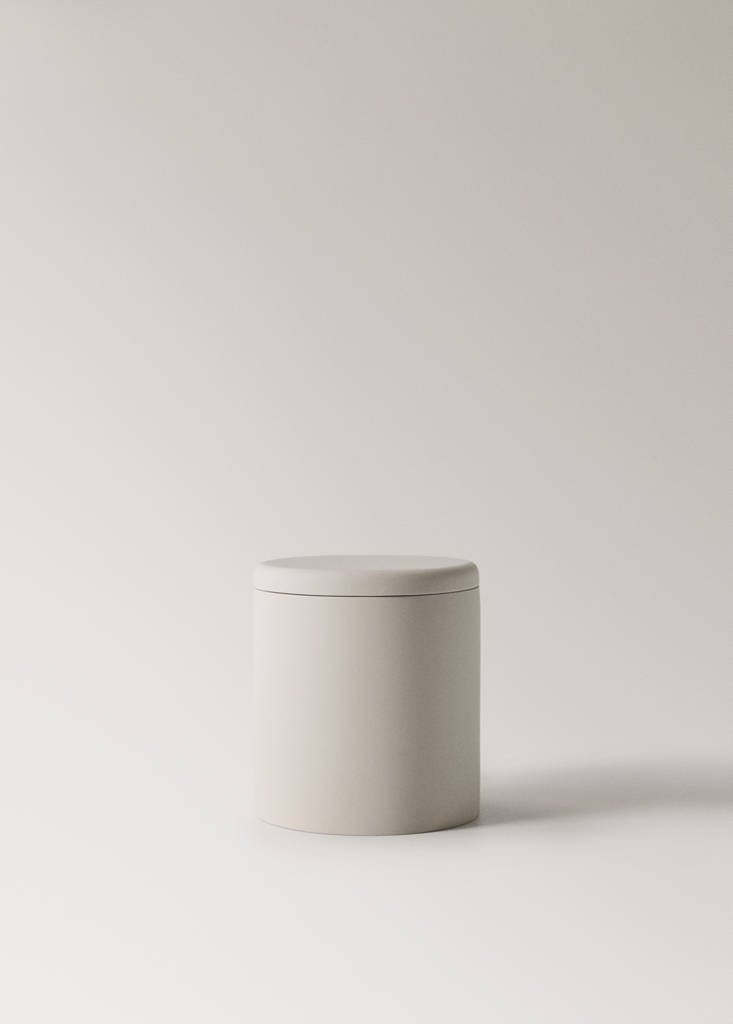 Resin bathroom container — Ecru