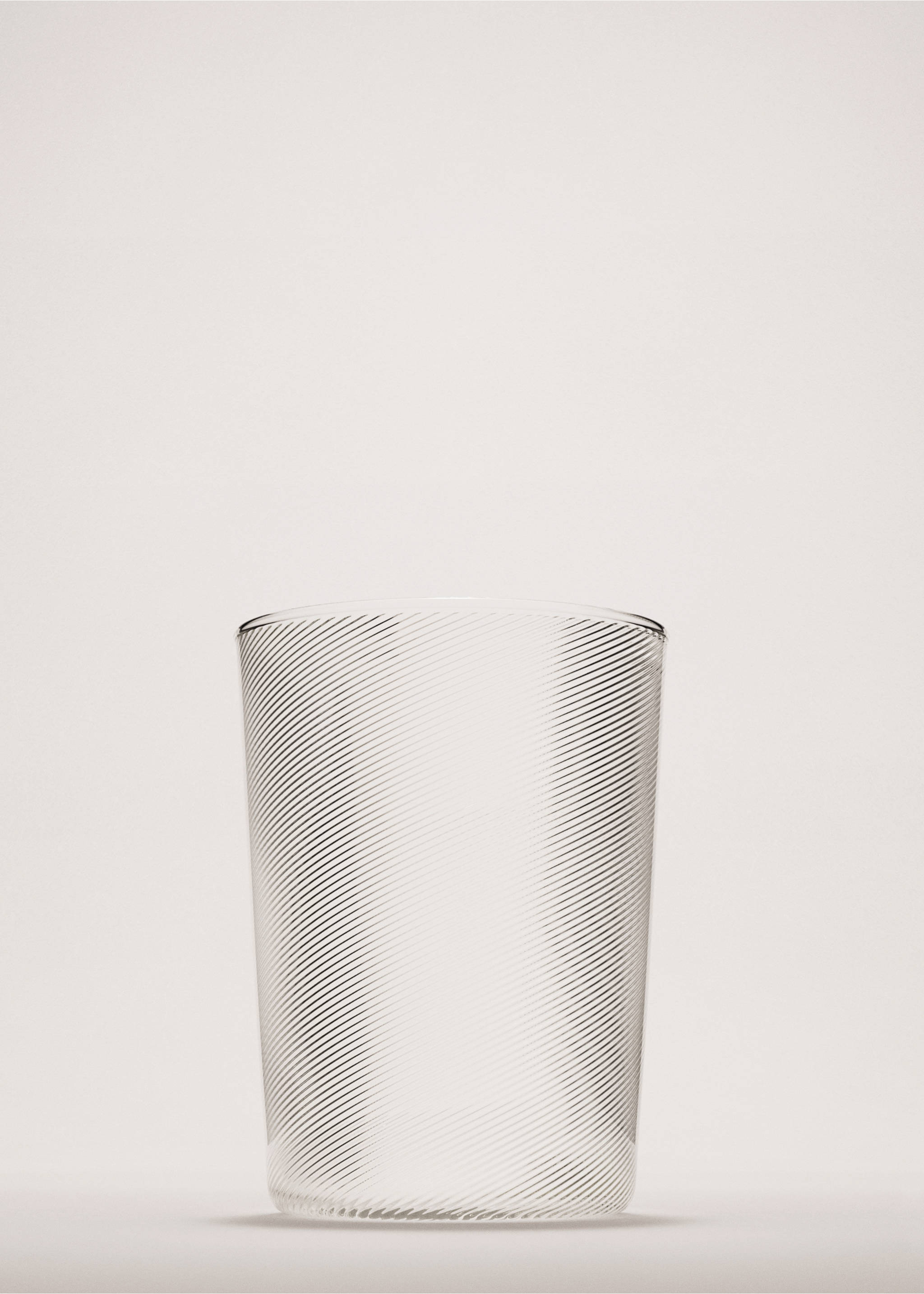 Textured glass vase - General plane, Black. Ref: 37023871-00.