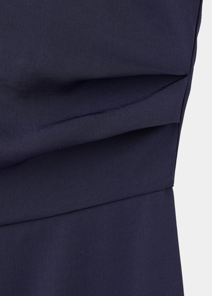 Long jumpsuit with asymmetrical sleeves — Blue