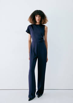 Long jumpsuit with asymmetrical sleeves — Blue 9