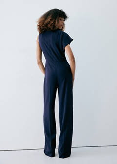 Long jumpsuit with asymmetrical sleeves — Blue 10