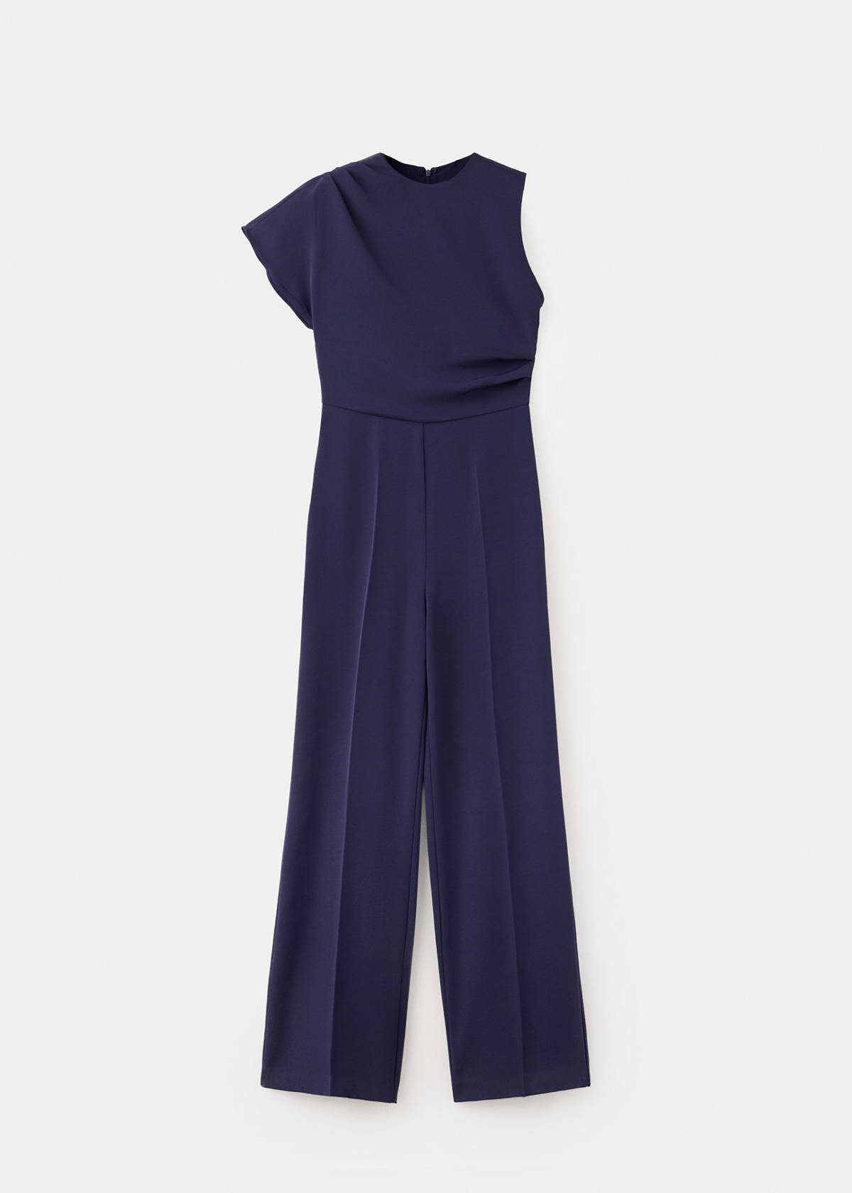 Long jumpsuit with asymmetrical sleeves — Blue