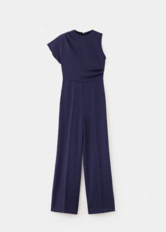 Long jumpsuit with asymmetrical sleeves — Blue 5
