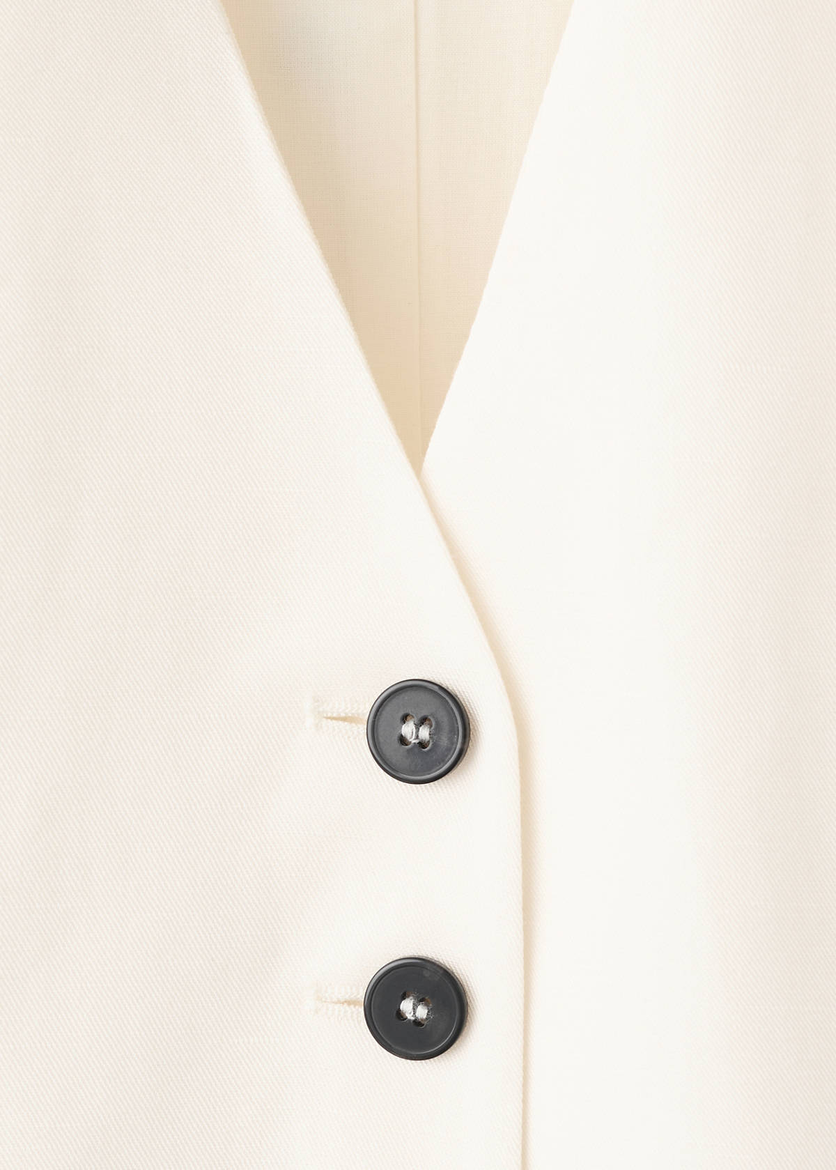 Linen playsuit with buttons — Off White