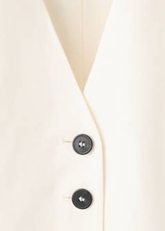 Linen playsuit with buttons — Off White 8