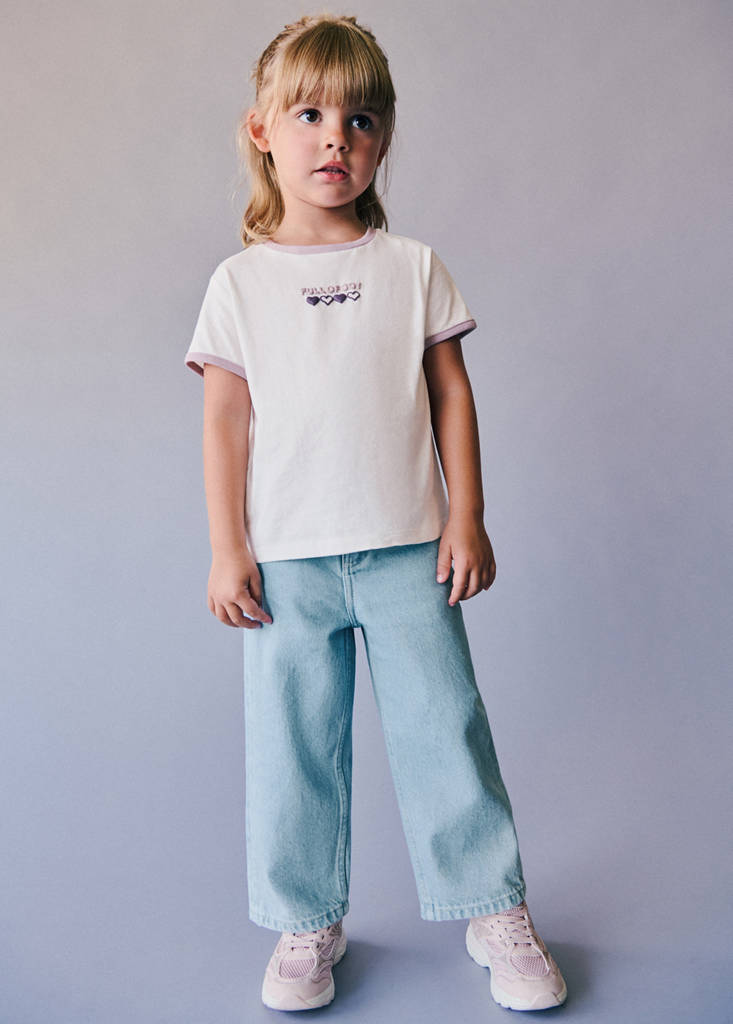Cotton T-shirt with print detail