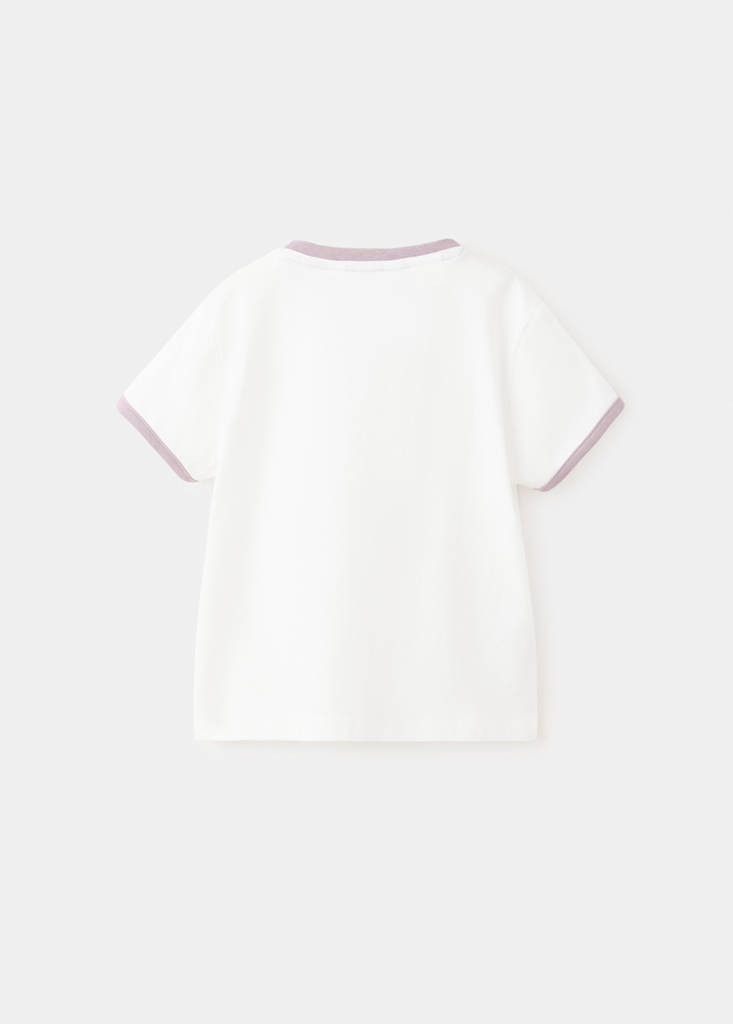 Cotton T-shirt with print detail - thumbnail 3