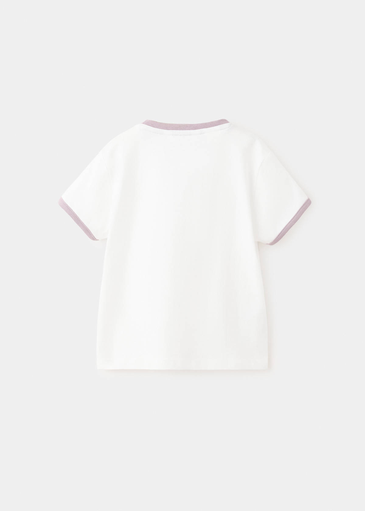 Cotton T-shirt with print detail — Off White