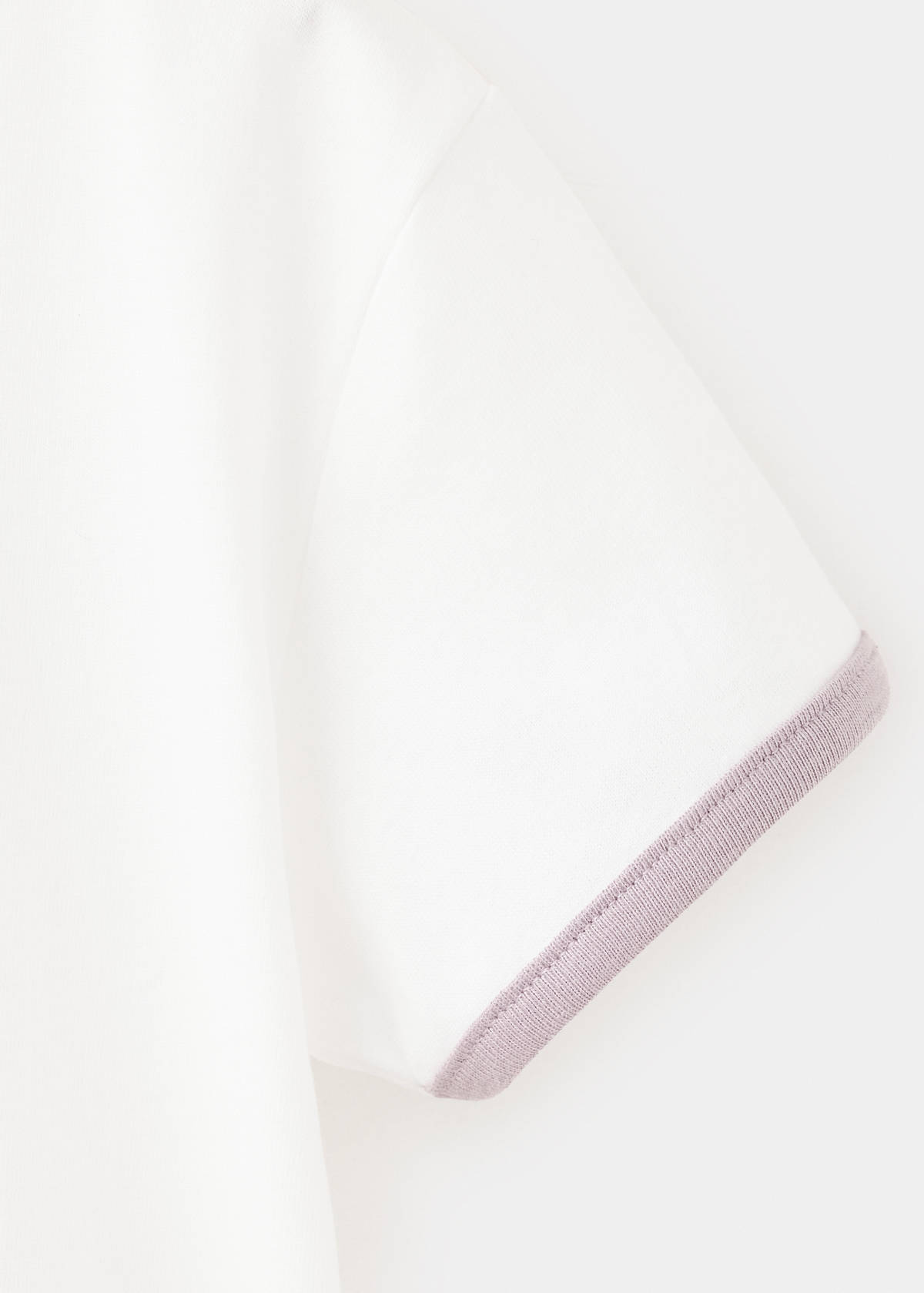 Cotton T-shirt with print detail — Off White