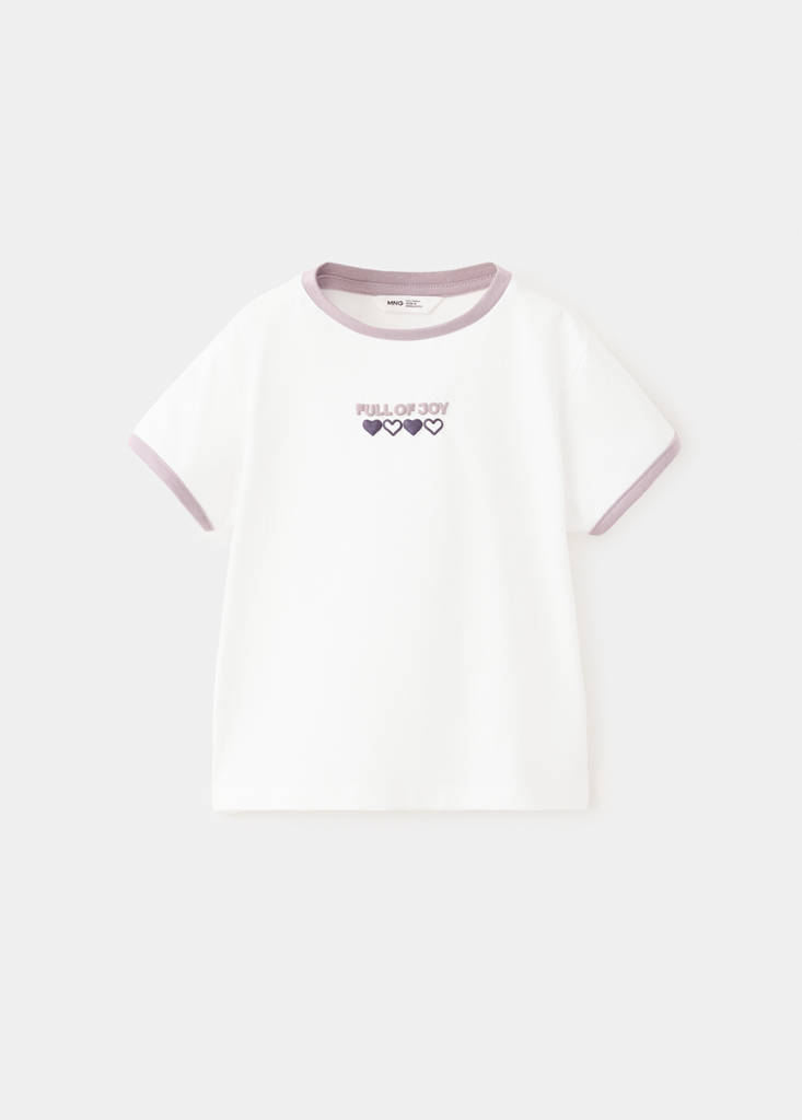Cotton T-shirt with print detail - thumbnail 4