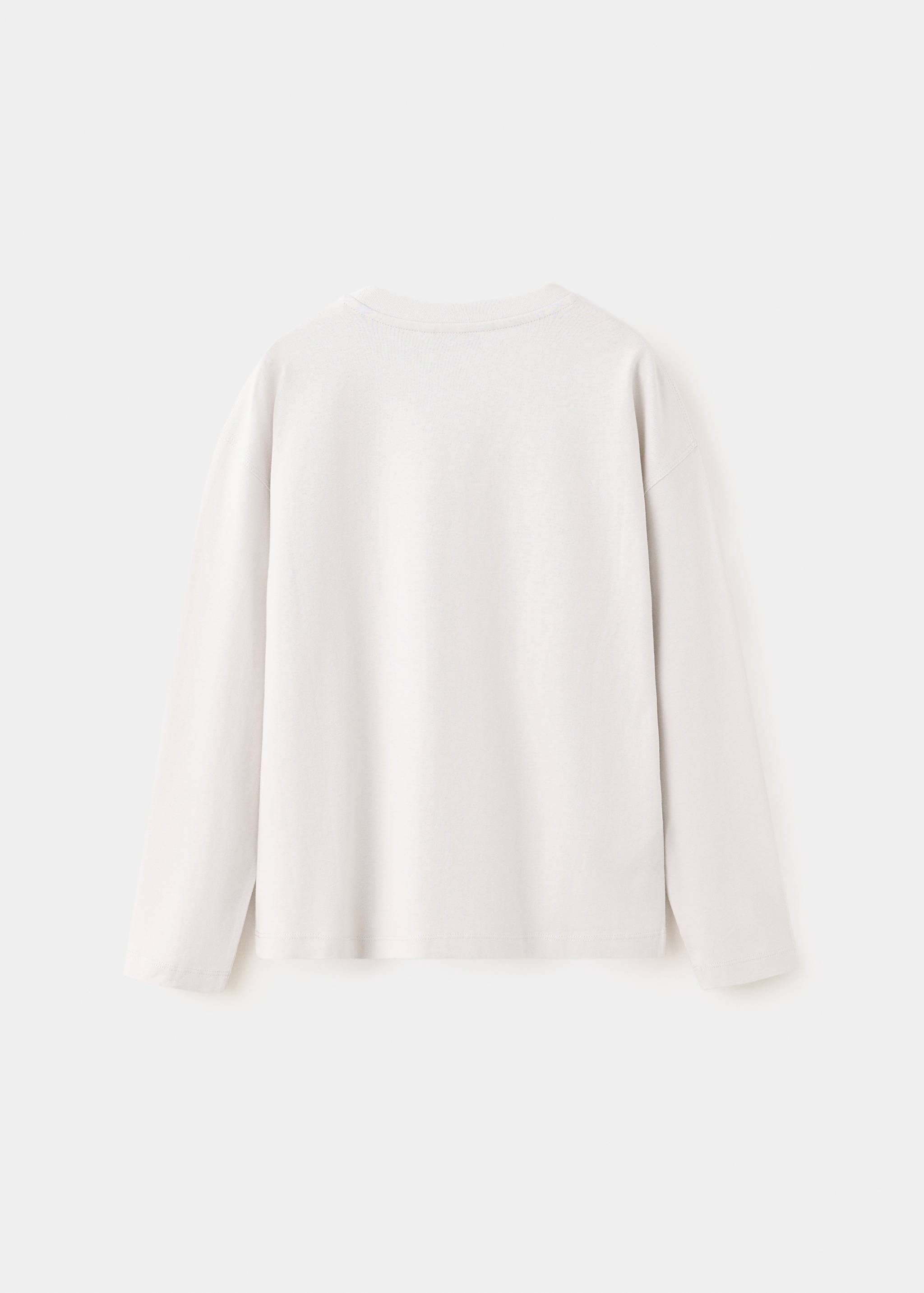 T-shirt coton détail imprimé - Verso de l’article