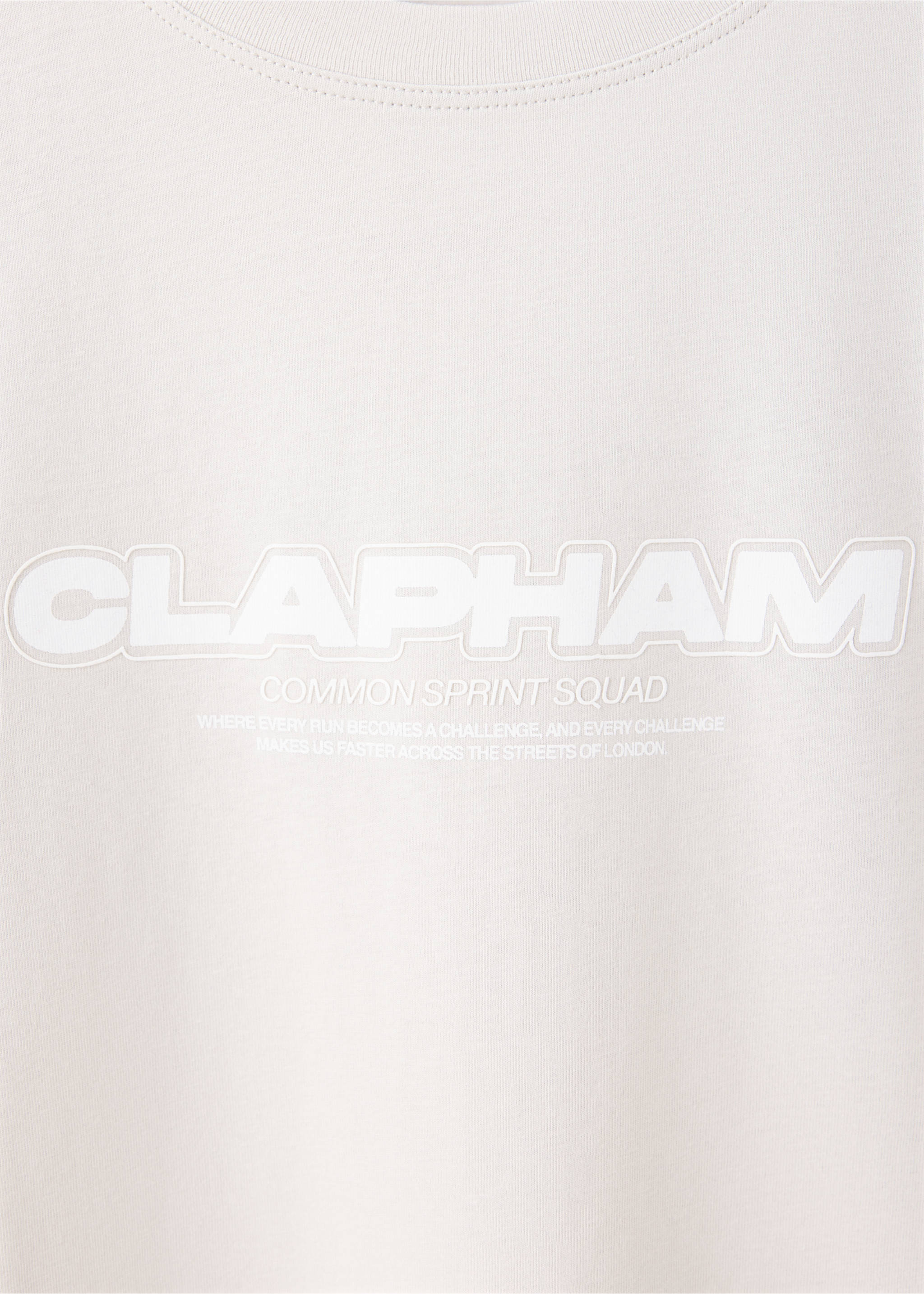 T-shirt coton détail imprimé - Détail de l'article 8, Gris glacé. Ref: 37023877-00.