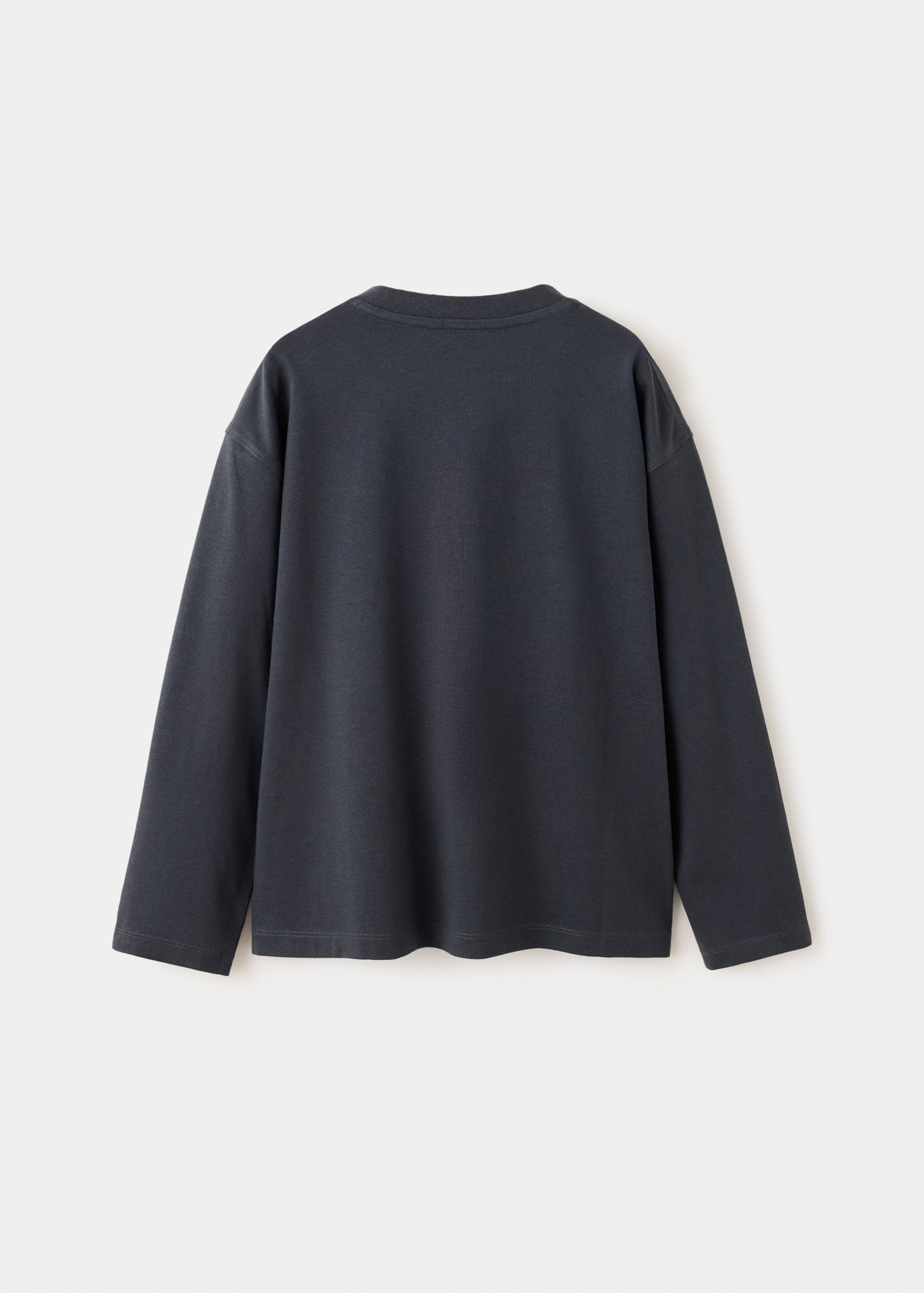 T-shirt coton détail imprimé - Verso de l’article