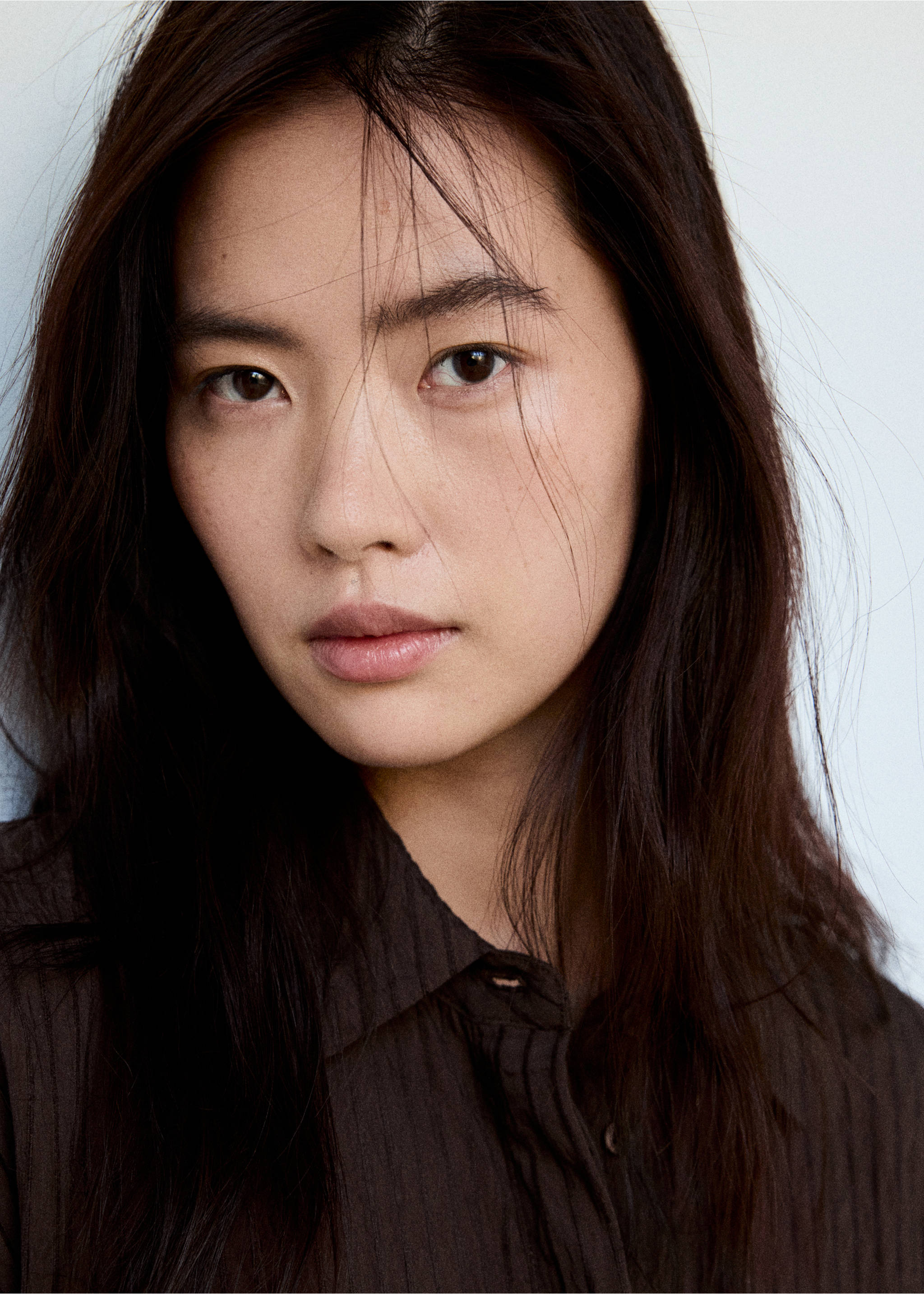 Belt shirt dress - Details of the article 1, Brown. Ref: 37023878-00.