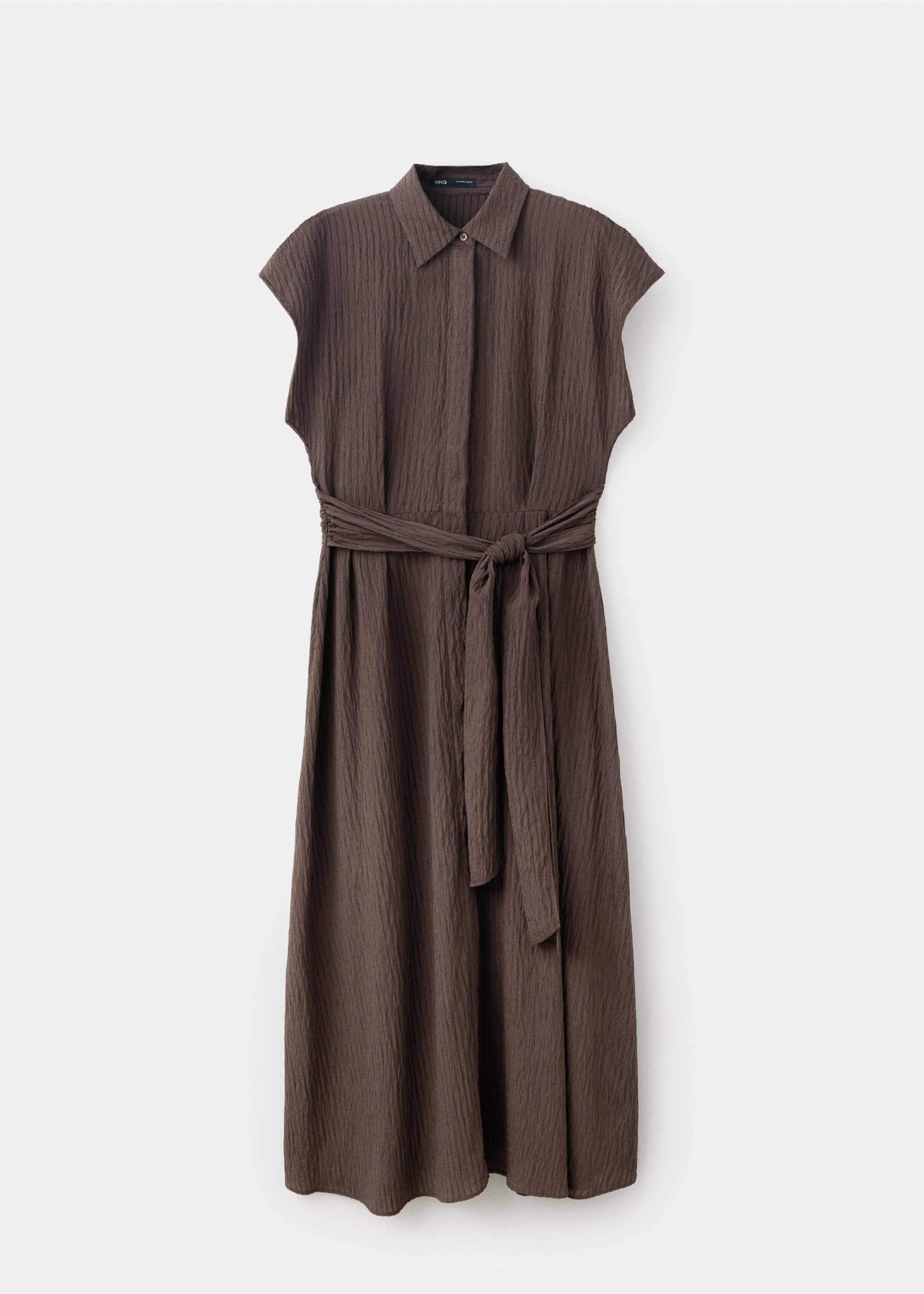 Belt shirt dress - Article without model, Brown. Ref: 37023878-00.