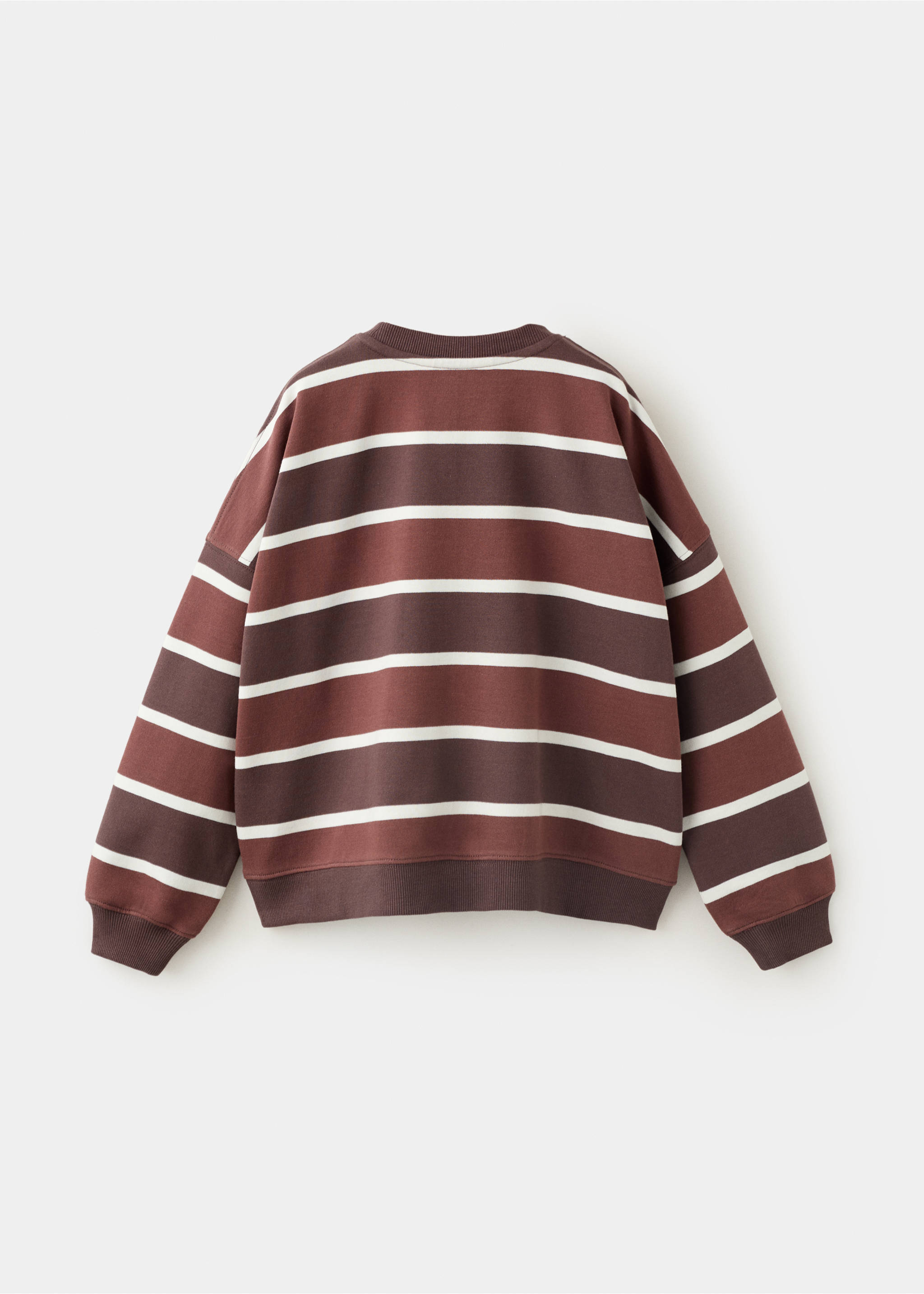 100% cotton striped sweatshirt - Reverse of the article, Brown. Ref: 37023880-00.