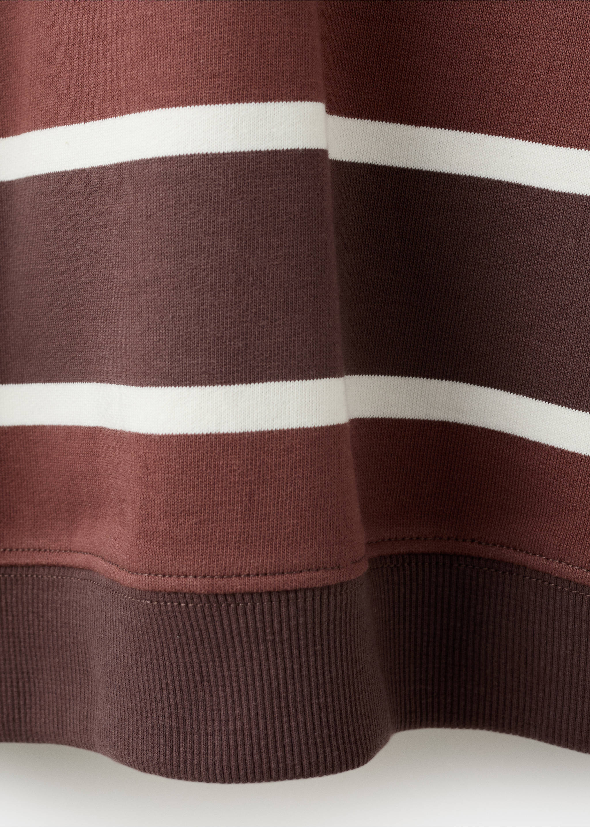 100% cotton striped sweatshirt - Details of the article 0, Brown. Ref: 37023880-00.