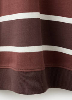 Boxy fit striped sweatshirt — Brown 6