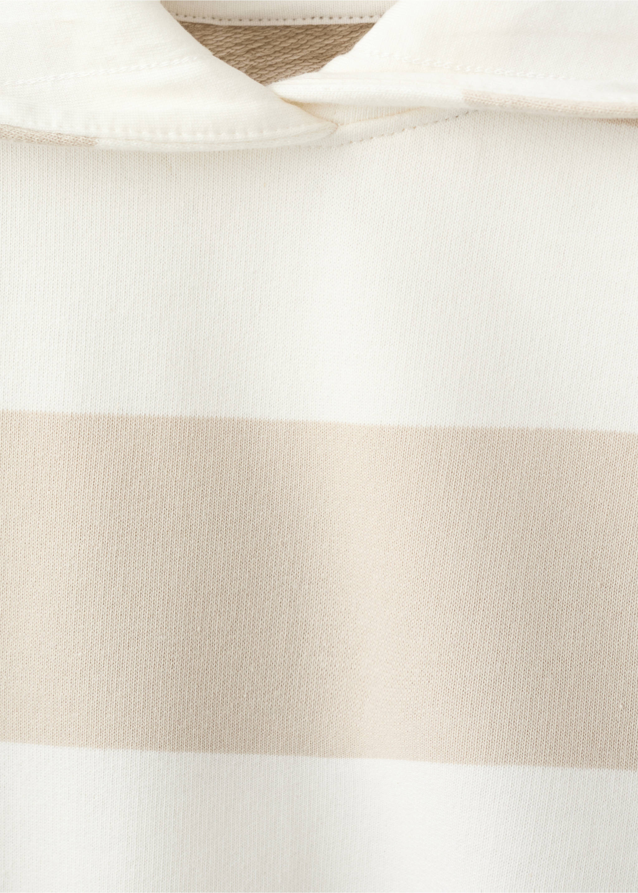 100% cotton striped sweatshirt - Details of the article 8, White. Ref: 37023881-00.