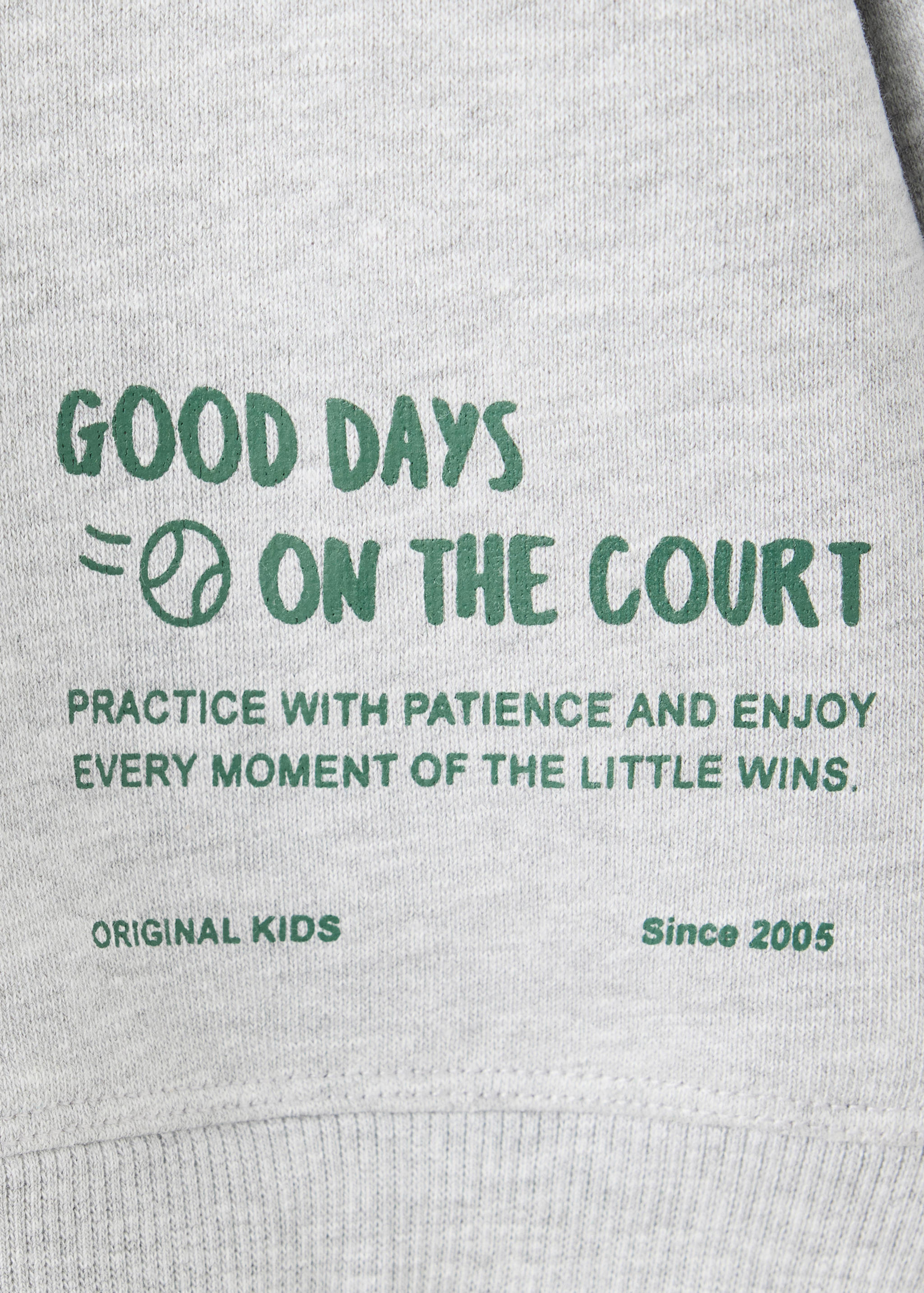 Cotton sweatshirt with phrases - Details of the article 8