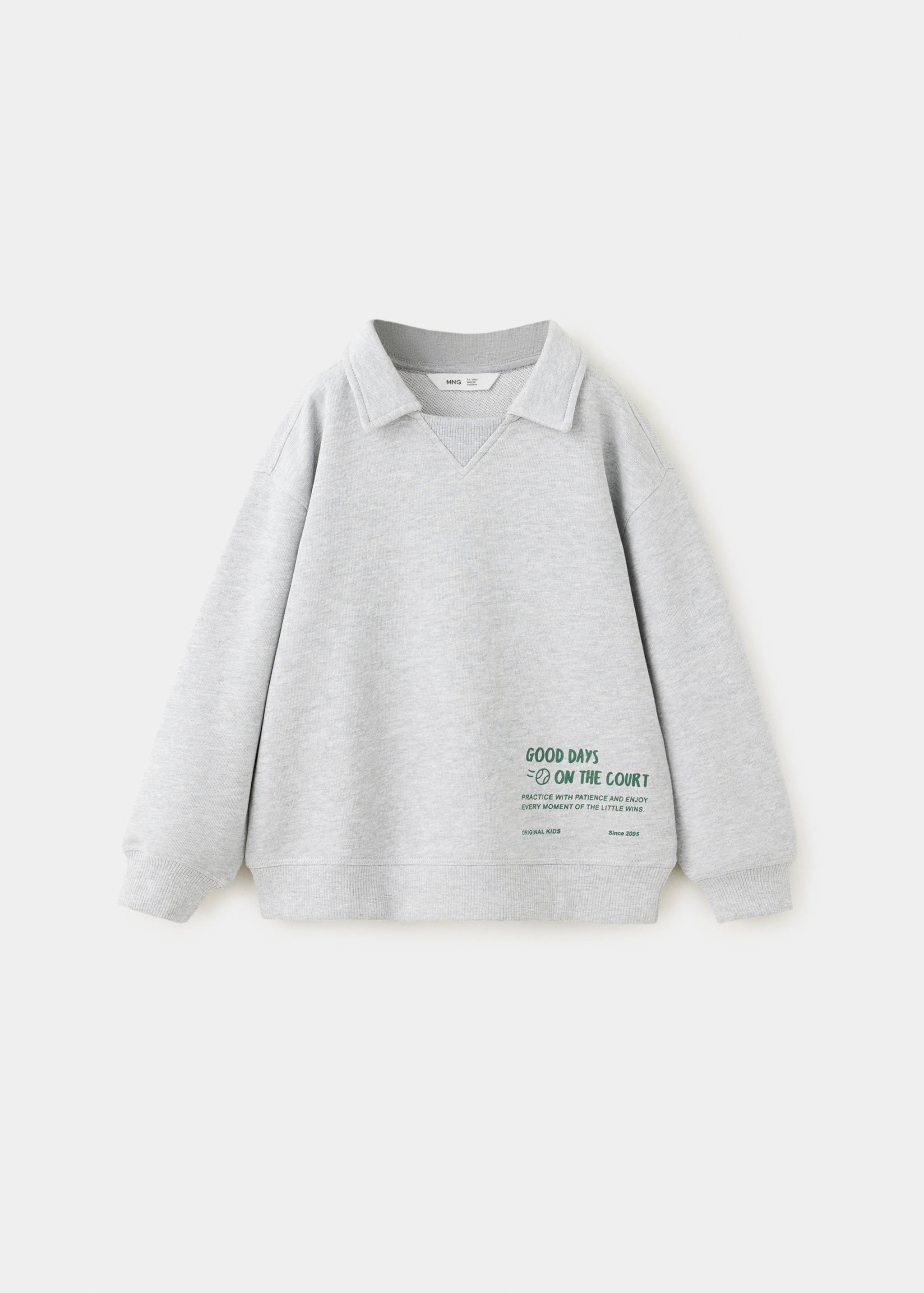 Cotton sweatshirt with phrases - Article without model