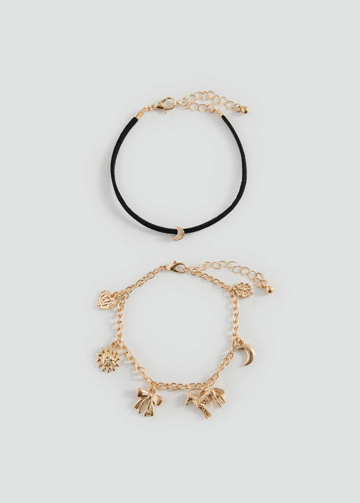 Pack of 2 combined bracelets — Gold
