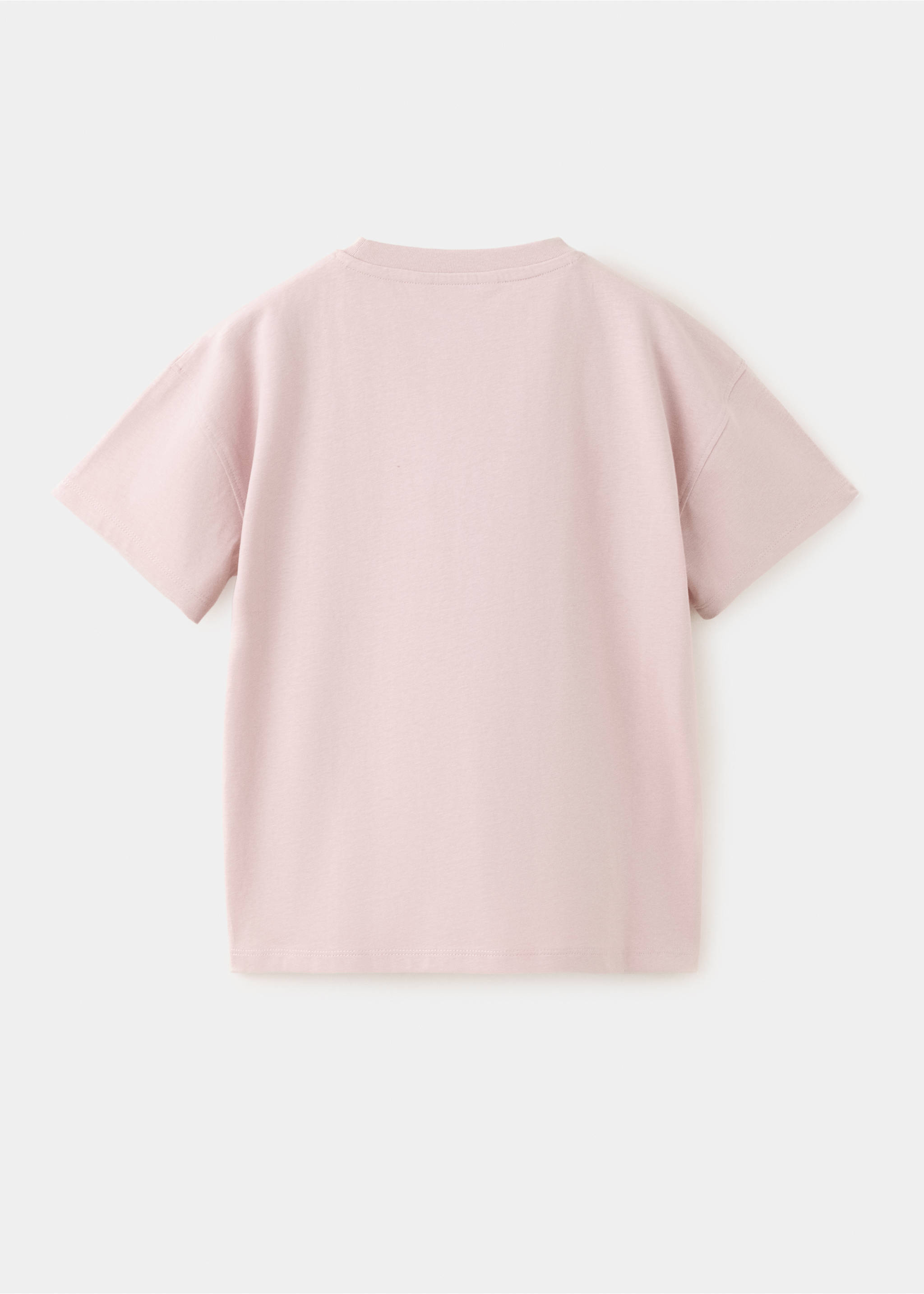 Printed cotton-blend t-shirt - Reverse of the article, Pink. Ref: 37023887-00.