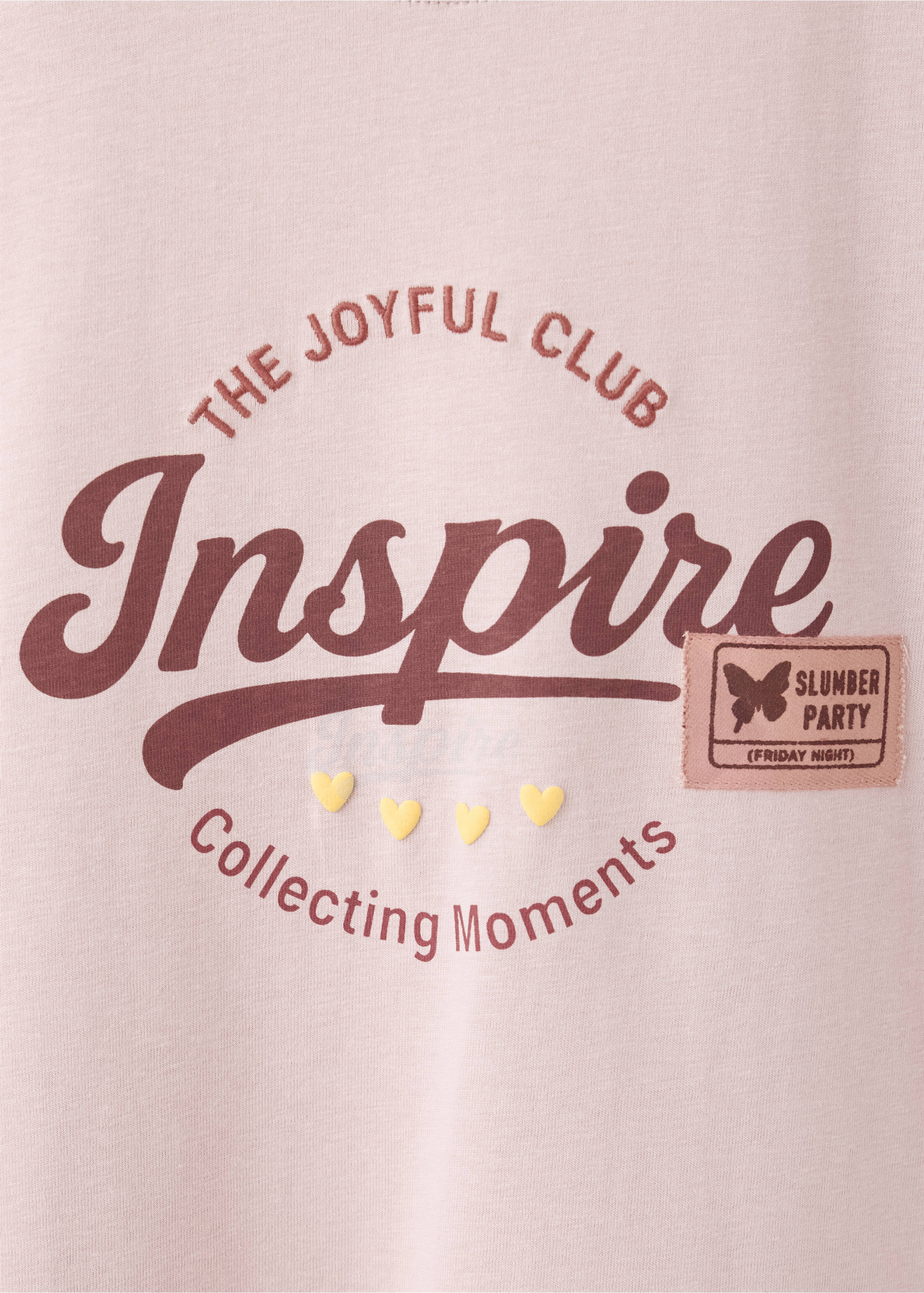 Printed cotton-blend t-shirt - Details of the article 0, Pink. Ref: 37023887-00.