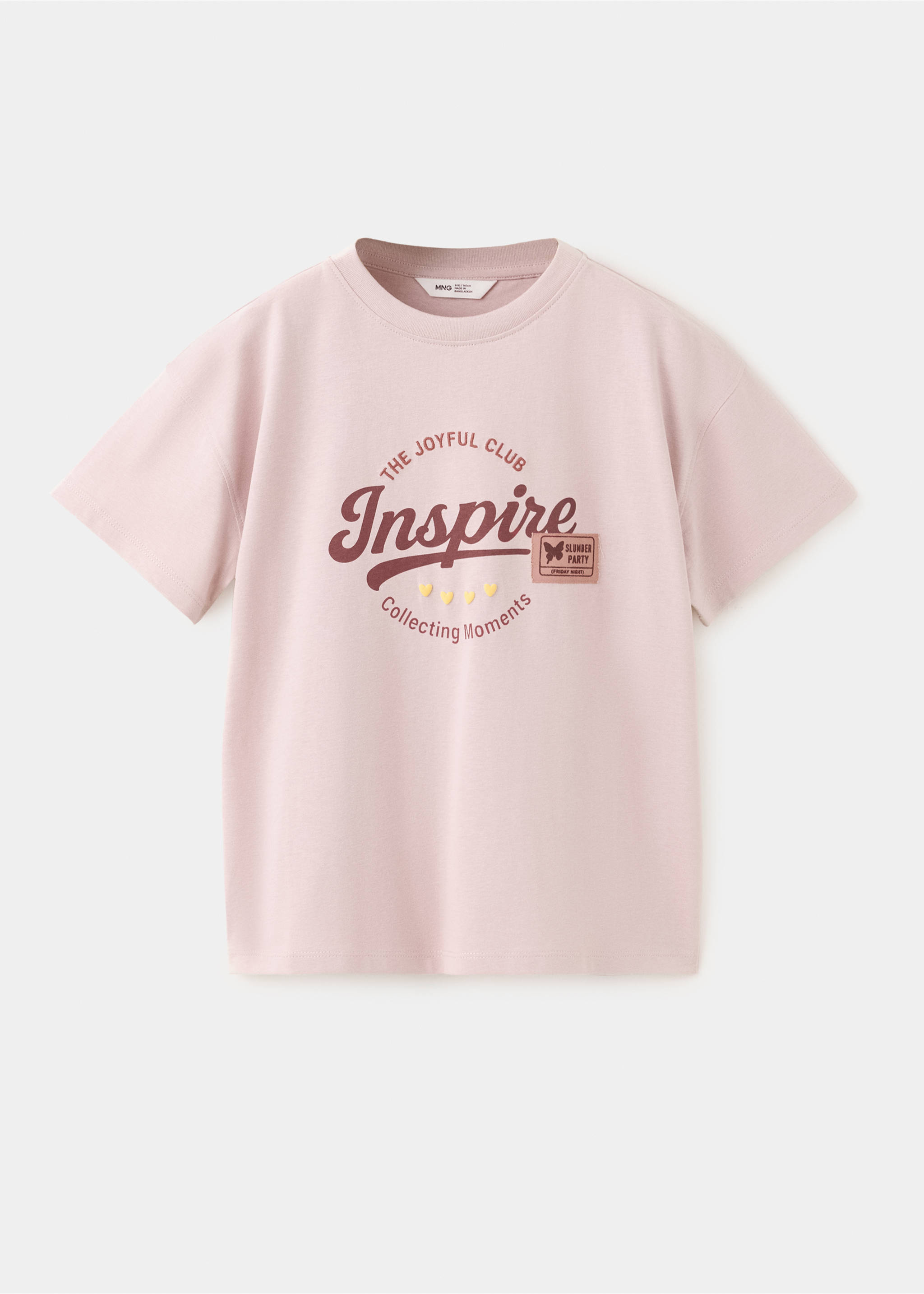 Printed cotton-blend t-shirt - Article without model, Pink. Ref: 37023887-00.