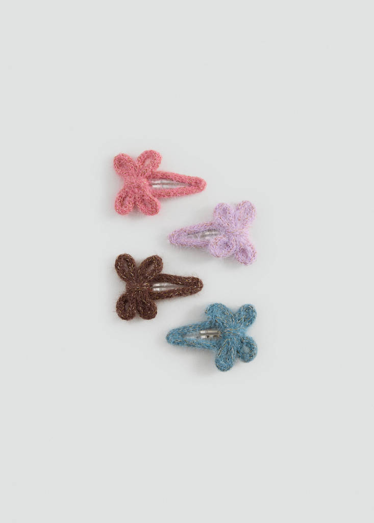 Pack of 4 bow clips — Lilac