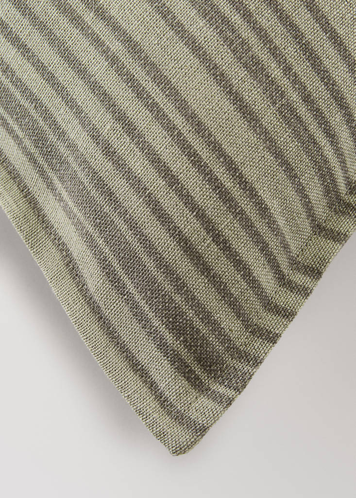 Linen blend striped cushion cover 30x50 cm — Light/Pastel Brown
